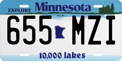 MN license plate 655MZI
