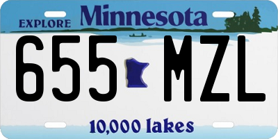 MN license plate 655MZL