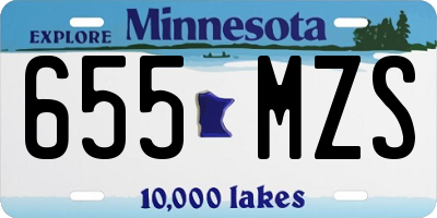MN license plate 655MZS