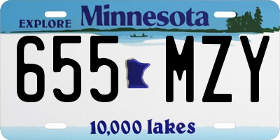 MN license plate 655MZY