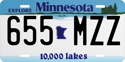 MN license plate 655MZZ