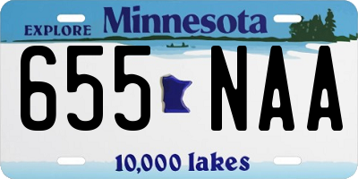 MN license plate 655NAA