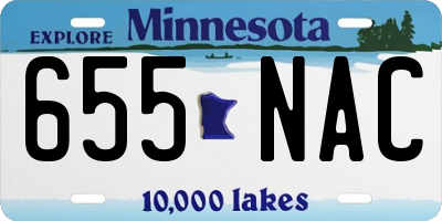 MN license plate 655NAC