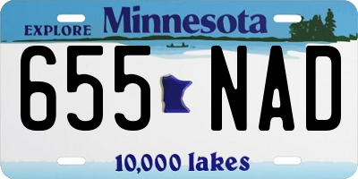 MN license plate 655NAD