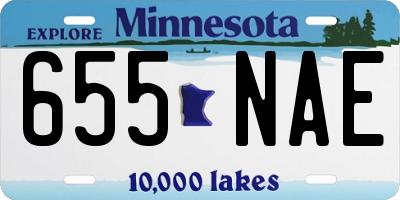 MN license plate 655NAE