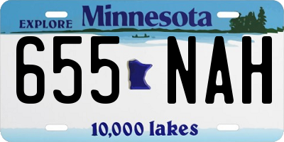 MN license plate 655NAH