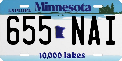 MN license plate 655NAI