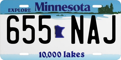 MN license plate 655NAJ