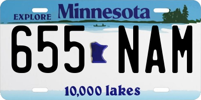 MN license plate 655NAM