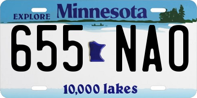 MN license plate 655NAO