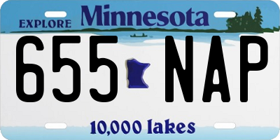 MN license plate 655NAP