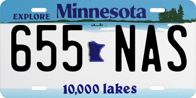 MN license plate 655NAS