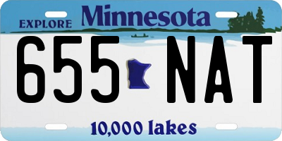 MN license plate 655NAT
