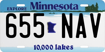 MN license plate 655NAV