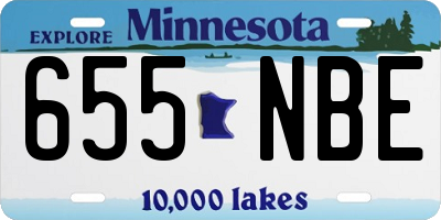 MN license plate 655NBE