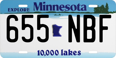 MN license plate 655NBF