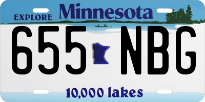 MN license plate 655NBG