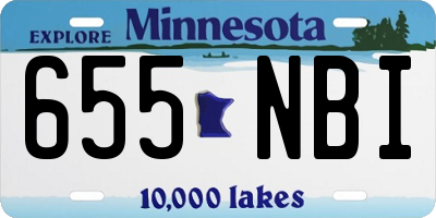 MN license plate 655NBI