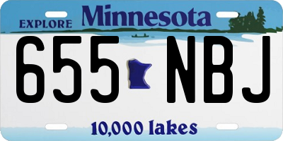 MN license plate 655NBJ