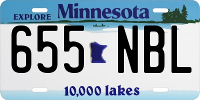 MN license plate 655NBL