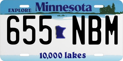 MN license plate 655NBM