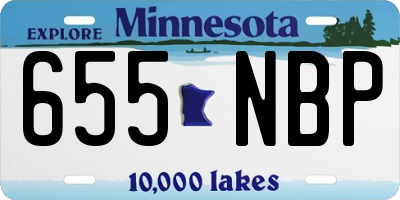 MN license plate 655NBP