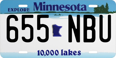 MN license plate 655NBU