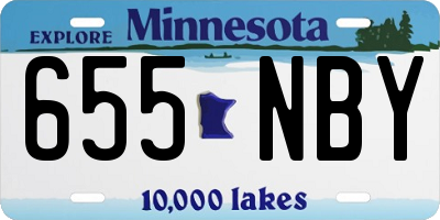 MN license plate 655NBY