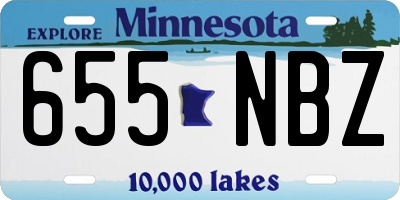 MN license plate 655NBZ