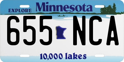 MN license plate 655NCA