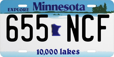 MN license plate 655NCF