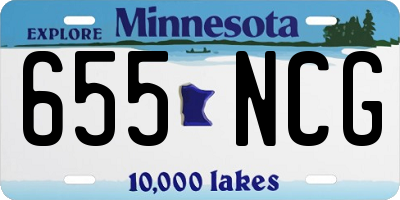 MN license plate 655NCG