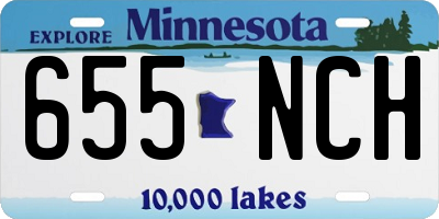 MN license plate 655NCH