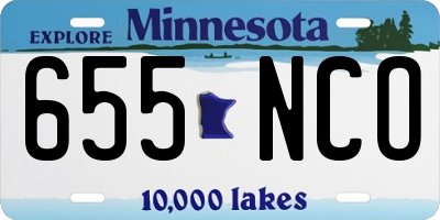 MN license plate 655NCO