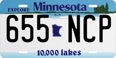 MN license plate 655NCP