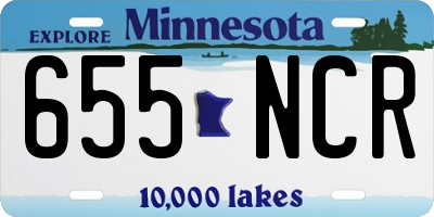 MN license plate 655NCR