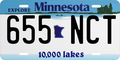 MN license plate 655NCT
