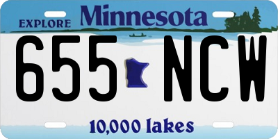 MN license plate 655NCW