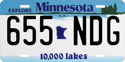 MN license plate 655NDG