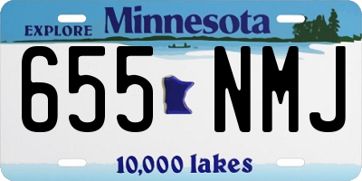 MN license plate 655NMJ
