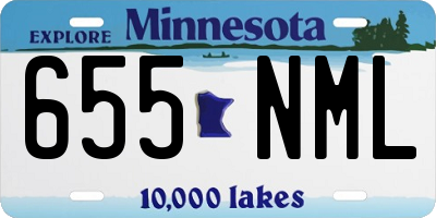 MN license plate 655NML
