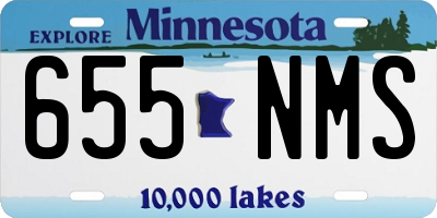 MN license plate 655NMS
