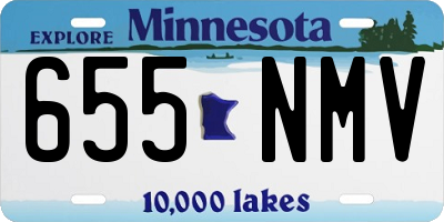 MN license plate 655NMV
