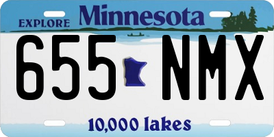 MN license plate 655NMX