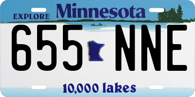 MN license plate 655NNE