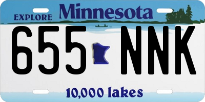 MN license plate 655NNK
