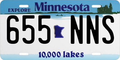 MN license plate 655NNS