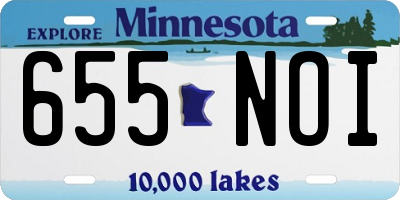 MN license plate 655NOI