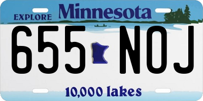 MN license plate 655NOJ