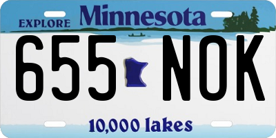 MN license plate 655NOK